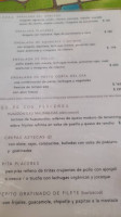 Los Placeres menu