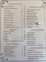 Ruben's menu