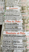 Villa De Saltillo menu