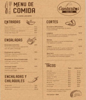 Cantaritos Taco menu