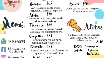 El Rincon De Los Aromas menu