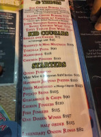 Thirsty Cougar menu