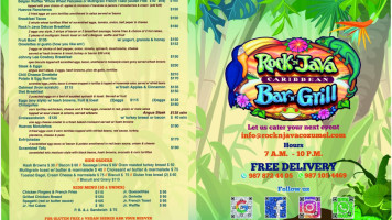 Rock N Java Caribbean Cafe menu