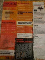 Tap Deck Pizza Beer menu