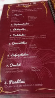 Azucenita menu