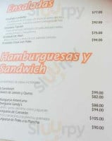 Sandys Restaurant menu