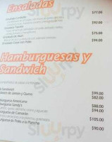 Sandys Restaurant menu