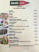 Baja's Stop menu