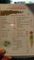 Paradice-cream menu