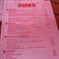 Mary's menu