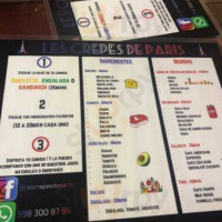 Les Crêpes De Paris menu