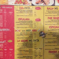 Tacos El Pata menu