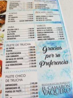 El Camarón Vaquero menu