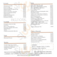 Belfiore menu