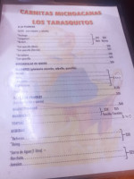 Taquería Los Tarasquitos menu