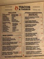 Tacos And Tarros menu