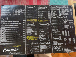 Capricho menu