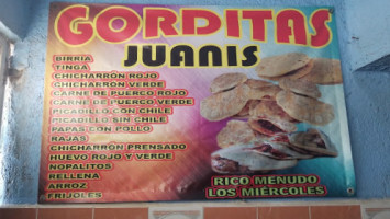 Gorditas Juanita menu