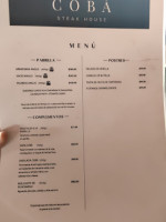 Cobá menu