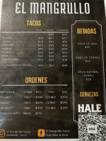 El Mangrullo Tacos menu