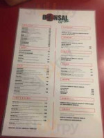 Bonsai Grill menu