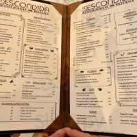 La Escondida menu