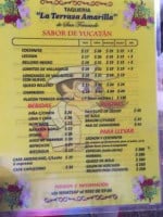 La Terraza Amarilla De San Fernando, México menu
