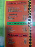 Pinooohcho menu