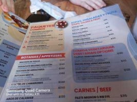 Jeanie's Beach menu