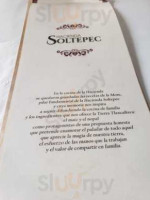 Hacienda Soltepec menu