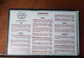 Casa Chiapaneca menu