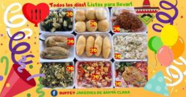 Buffet Jardines De Santa Clara food
