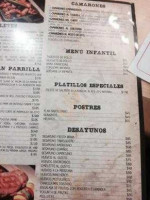 Fiesta Brava menu