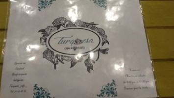 Café Turquesa menu