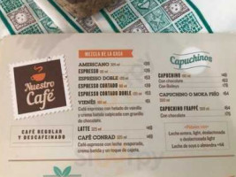 Cafebrería El Péndulo Condesa menu