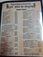 Heras 2 De Sonora menu