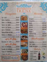 Irene menu