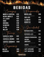 Santos Demonios menu