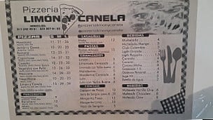 Pizzeria Limon &canela menu