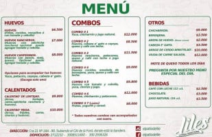 El Patio De Lile menu