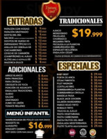 Fantasyland La Calera menu