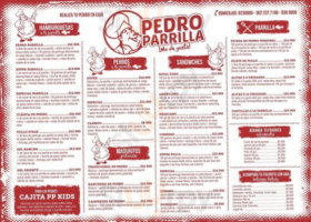 Pedro Parrilla menu