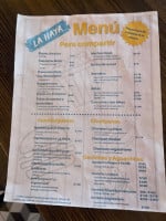 La Haya menu