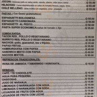 Guatemalteco Altamira menu