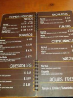Gran Chalet menu