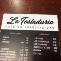 La Tostaduria menu