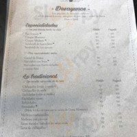 Cafe con Pan menu