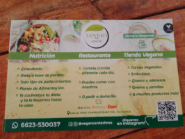Vegan's Food, México menu