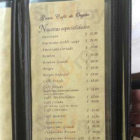 Gran Cafe De Orizaba menu