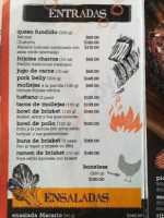 Macario Bbq menu